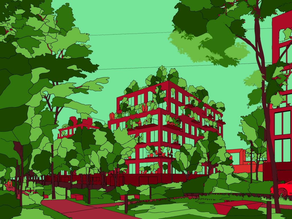 Les Simonettes Residential Development Red Green