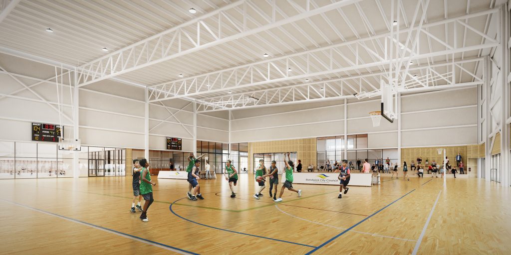 The Heffron Center Interior Basketball