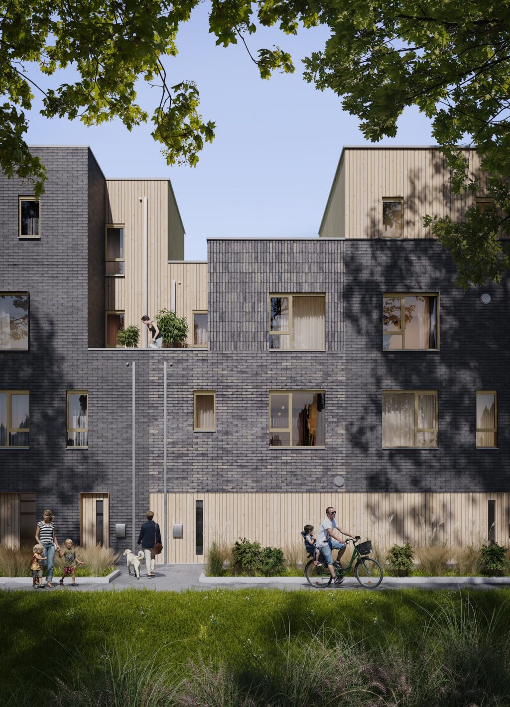 Neo Legia Rives Ardentes Residential Development Liége Belgium apartments portrait sunshine